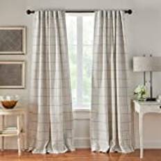 Elrene Home Fashions Brighton Windowpane Plaid Blackout Window Curtain Panel 52 x 95