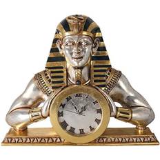 Multicoloured Table Clocks Design Toscano Pharaoh Akhenaten'S Of Heliopolis Egyptian Mantel Table Clock