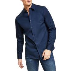 Elastane/Lycra/Spandex - Men Shirts Calvin Klein Mens Cotton Slim-Fit Button-Down Shirt