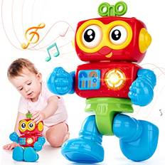 1 Year Old Boy Gifts Activity Robot Baby Toys 12-18 Months Musical Light up Sound Poseable Fine Motor Skill Toys for 12 Months Interactive Montessori Toys for 1 Year Old Boy Girl Birthday Gift