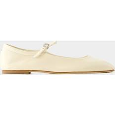 Aeyde Uma Leather Ballerina Flats - Nude
