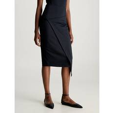 Calvin Klein Midi-Wickelrock aus Stretch-Jersey