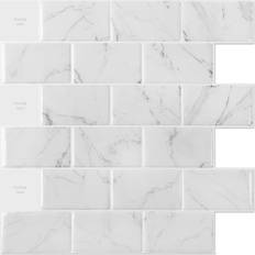 10-Sheet Peel and Stick Subway Backsplash 12 in x 12 in White