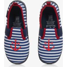 Playshoes Lave sko Playshoes Kinder Schuh Hausschuh Maritim - Marine/Weiß