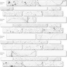 Art3d Art3d Peel and Stick Brick Kitchen Backsplash Self-Adhesive Wall Tile Stone Design, 10 Sheets