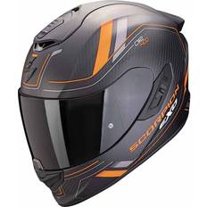 Motorradausrüstung Scorpion Exo-1400 Evo Air Mirage Helm, schwarz-orange, Größe