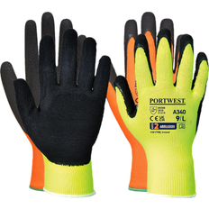 Yellow Work Gloves Portwest A340 Hi-Vis Grip handske Orange/Sort