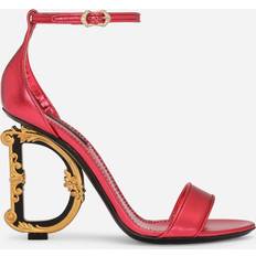 Dolce & Gabbana Pink Heeled Sandals Dolce & Gabbana Sandalo Woman Sandals And Wedges Fuchsia Leather