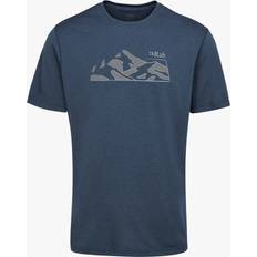 Rab Men T-shirts Rab Mantle Mountain Men's T Shirt Tempest Blue