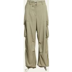 GOLDEN GOOSE Women's Olive-colored Viscose Pants - Khaki