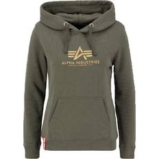 Alpha Industries Women Jumpers Alpha Industries damen hoodie basic wmn dark olive Grün