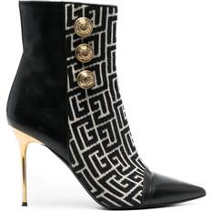 Balmain Skor Balmain Jacquard Monogram Läder Roni Ankelboots
