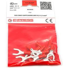ELPRESS Elartiklar ELPRESS Isol. gaffelkabelsko A1565G, 0,5-1,5mm2 M6, Rød I poser a 15 stk