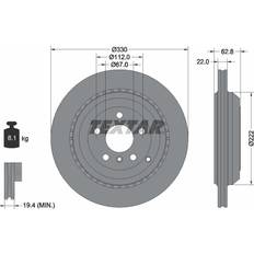 Textar 2 Bremsscheiben 330mm W164 W251 ML R