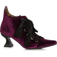 Ellie Shoes Purple Velvet Witch Women's Booties Black/Purple