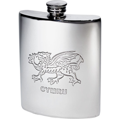 Fickpluntor Wentworth Pewter 6oz Welsh Dragon Pewter Kidney 4756WDC Hip Flask