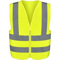 Work Vests Neiko Neiko 53941A Neon Yellow ANSI Approved Safety Vest Zipper Front