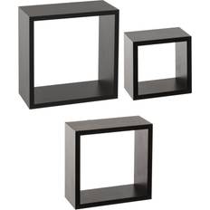 Gris Étagères Murales Simple Lot de 3 étagères Fixy Cube Chêne Gris Étagère Murale