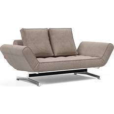 Innovation Divano Letto Divani Innovation Ghia Schlafsofa Cord Beine Stahl Verchromt 318 Cordufine Beige/Gestell Stahl Schwarz Divano