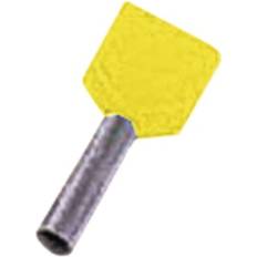 Intercable Isoleret dobbelt terminalrør gul 2x6mm2 L=14mm