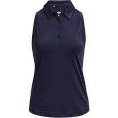 Blåa - Dam - Golf Pikétröjor Under Armour Women's Polo Sleeveless Polo Shirt