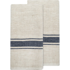 Linen Kitchen Towels Caravan Marseille Linen Striped Waffle Tea Kitchen Towel Blue