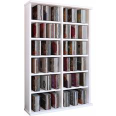 PKline CD DVD Stand Storage White Regalsystem 60x92cm