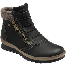 Textile Ankle Boots Lotus 'Ryder' Zip-Up Ankle Boots Black