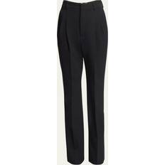 Saint Laurent Men Pants Saint Laurent Men's Grain de Poudre Pleated Trousers