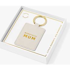 Katie Loxton Wonderful Mum Photo Keyring, Off White