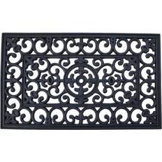 Low Pile Entrance Mats Imports Decor Wrought Iron Napoleon Black 24x36"