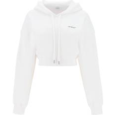 Off-White X-Ray Arrow Cropped Hoodie - White