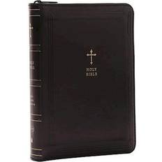 Holy bible king james KJV Holy Bible, Compact Reference Bible, Leathersoft, Black with zipper, 43,000 Cross References, Red Letter, Comfort Print