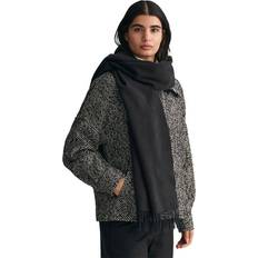 Gant Dam Halsdukar & Sjalar Gant Wool Woven Scarf, Black, ONE