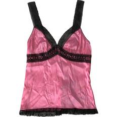 Dolce & Gabbana Women Sleepwear Dolce & Gabbana Pink Lace Silk Sleepwear Camisole Top Women's Underwear