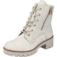 Schnürung - Weiß Stiefeletten Rieker Damen X5719 Schnürstiefel, Beige