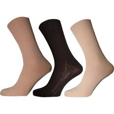 Mies - Ruskea Sukat Simply Essentials Mens Therapeutic Socks Pack Of 3 UK 9-12 Shades of Brown