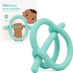 Frida Baby Get-A-Grip Teether 100% Food-Grade Silicone Teether Toy for Baby 0-6, 12, 18 Months Infant, Reaches Front, Back, and All New Teeth Types, Easy to Hold, Never Drop, BPA-Free, PVC-Free