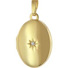 Trendor 75778 Medaillon-Anhänger Oval 333 Gold Karat