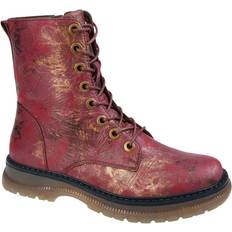 Cipriata L310, 'ANNETTA' Womens Lace-up Fashion Boots BURGUNDY BRONZE Burgundy/Bronze