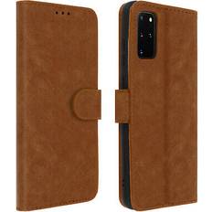 Samsung Galaxy S20+ Wallet Cases Avizar Chester Series Galaxy S20 Smartphone Hülle, Braun