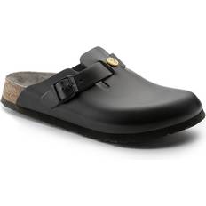 Herren - Schnürung Pantoletten Birkenstock Herren, Hausschuhe, Boston ESD Naturleder Normal, Schwarz