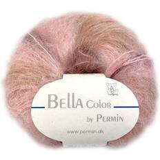 Permin Bella garn Mohairgarn med uldgarn & polyamid fv 883166 Rose/Oliven