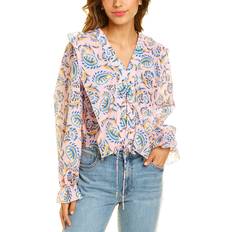 One Size Blouses Beulah Seersucker Top