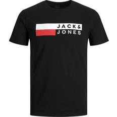 6XL - Hombre Camisetas Jack & Jones Camiseta De Manga Corta Logo Negro