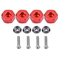 RC Accessories on sale Dilwe RC Car Hex Hub Adapter, 4 Pieces Aluminium Alloy 6mm till 12mm Wheel Hex Hub Adapter for WPL 1634 RC Truck RC Reservdelstillbehör Röd