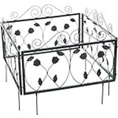 Metal Carcasas Relaxdays Garden Fence 4pcs 225x47cm