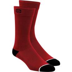 100% 100percent Solid Socks Red 42-46 Man