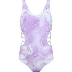 White Swimwear Gyratedream GYRATEDREAM Girls One Piece Swimsuit Tie Dye Swimwear Quick Dry Beach Sport Bathing Suits 11-12 Years