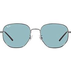 Solglasögon Ray-Ban RB3682F Low Bridge Fit Polarized Square Sunglasses, Gunmetal/Evolve